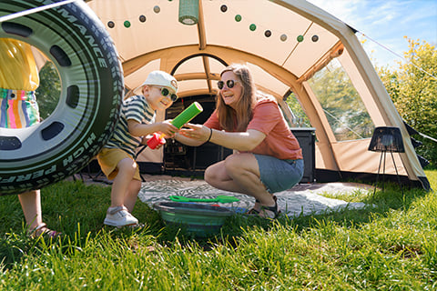 Kamperen bij warm weer