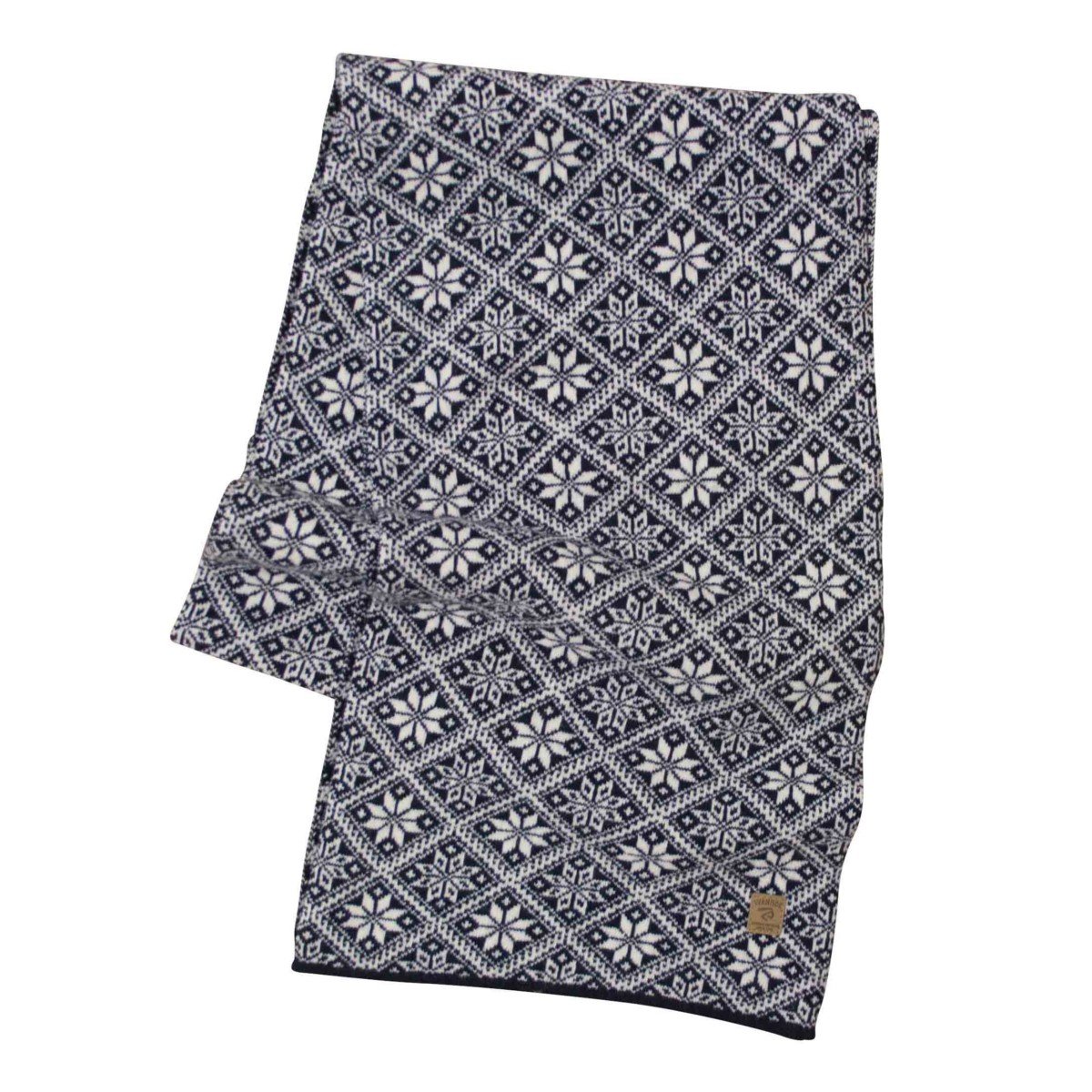 Ivanhoe gebreide sjaal van wol Elsie Navy 2020 - One Size 185x27 Blauw