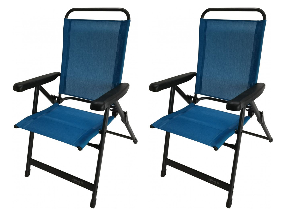 ViaMondo Premium Basso Azurro set van 2 standenstoelen