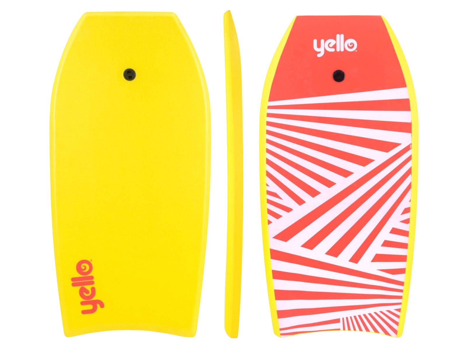 Yello Slick ZigZag bodyboard 41'' - 105 x 56 cm - Rood/Geel