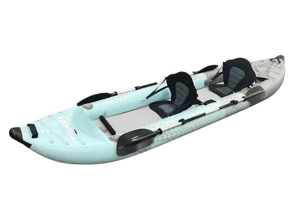 Tourus® Opblaasbare Kajak - High-end Premium Kayak - 2 persoons - Drop stitch - Bushcraft kayak opblaasbaar - 200+KG draagkracht - Compleet met accessoires - Outdoor & avontuur