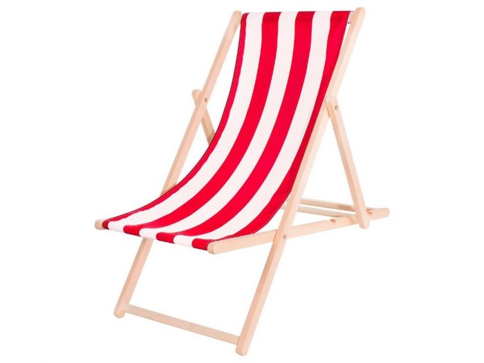 bron Het formulier laag Platinet rood gestreept inklapbare strandstoel