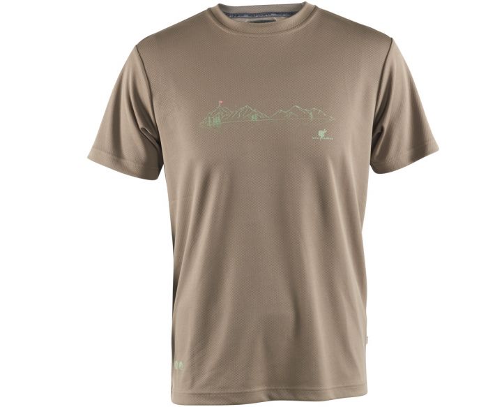 Wolf Camper Landscape Khaki heren T shirt