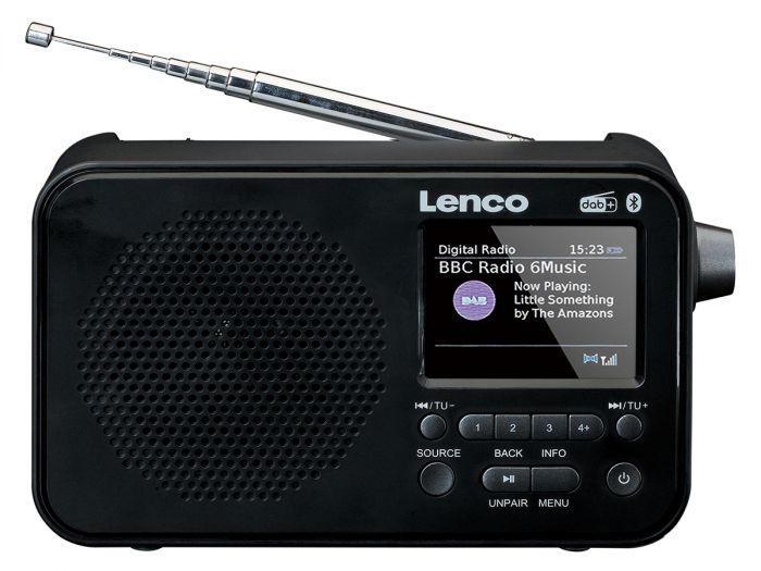 Klem Inspecteur Publiciteit Lenco PDR-036BK DAB+ FM radio met bluetooth