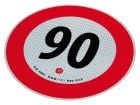 90 km/h markeringssticker