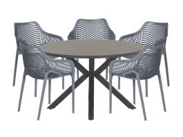 Garden Impressions Air XL Tulli Grey Teak 6 Delige Tuinset