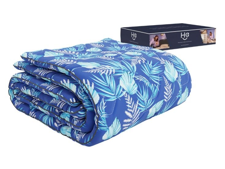 HappyBed Blue leaves All year dekbed - 140x220 cm