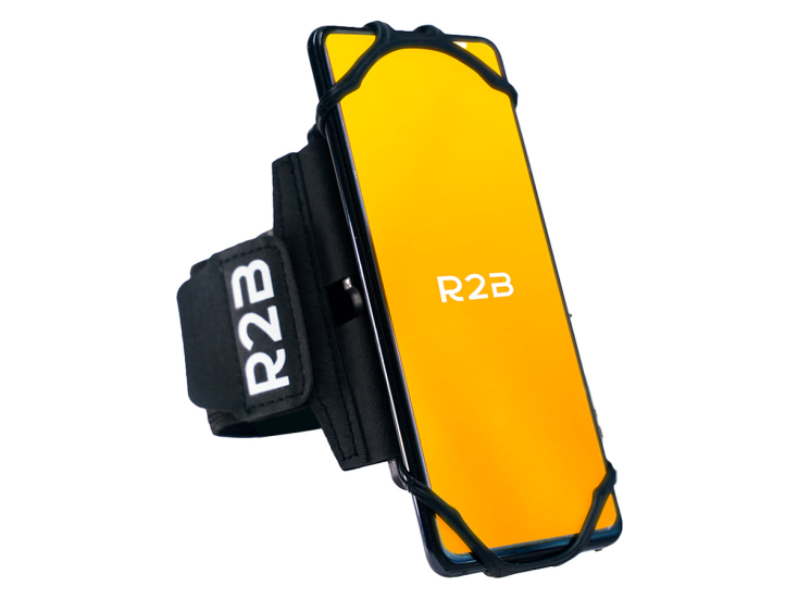 R2B Sportarmband 360 graden rotatie - t/m 6,5 inch - Zwart