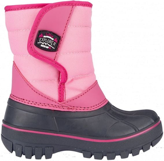 Winter-grip mountain kid snowboots Jr - Antraciet/Roze