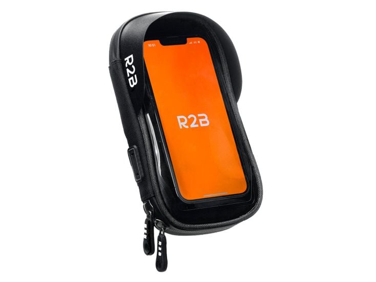 R2B Zwarte Waterdichte Fiets Telefoonhouder