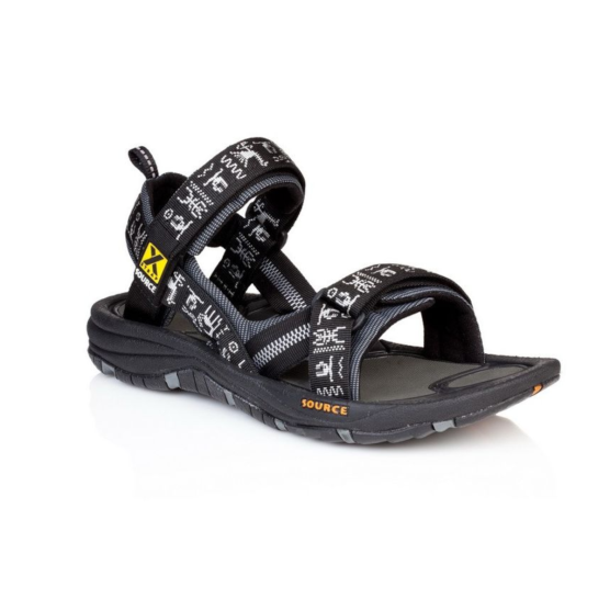 Source Gobi Black heren Inca sandalen