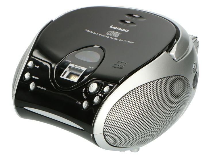 Lenco SCD-24 draagbare FM radio - Black