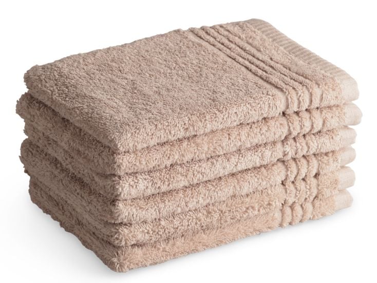 PHLOX Supreme 16 x 21 cm set van 6 washandjes - sand