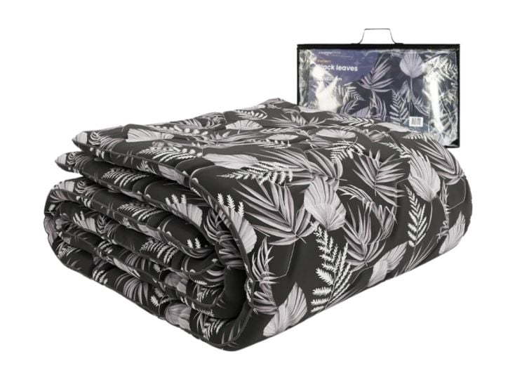 HappyBed Black leaves All year dekbed - 140 x 220 cm