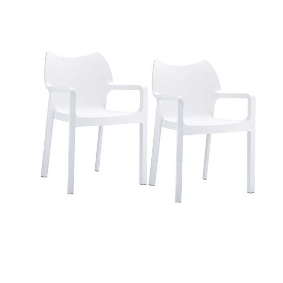 Garden Impressions Diva 2 stuks witte tuinstoelen