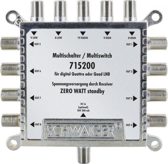 Schwaiger 715200 satelliet multischakelaar