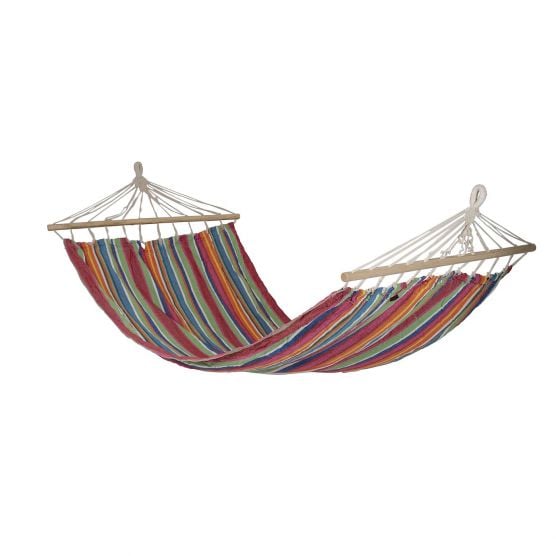 Bo-Camp Samba hangmat met spreidstok - Rainbow