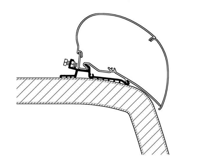 Thule Omnistor adapter Hymer SX serie 6 3,50m