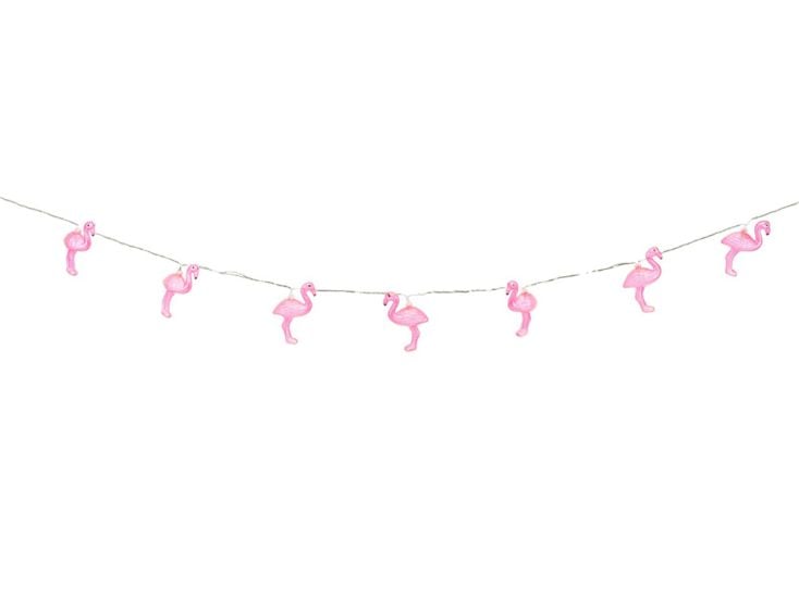 Gardenwize 10 flamingo LED lampjes zonne-energie lichtsnoer