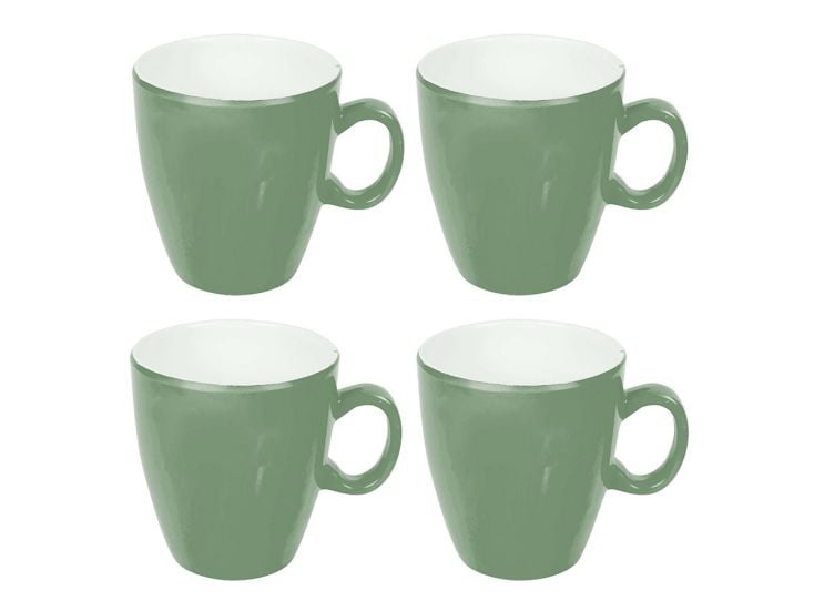 Bo-Camp Two-Tone set van 4 melamine mokken - Green