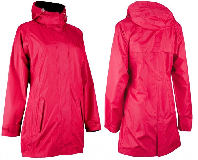 Ralka Lange dames regen jas Deluxe - Fuchsia/Roze