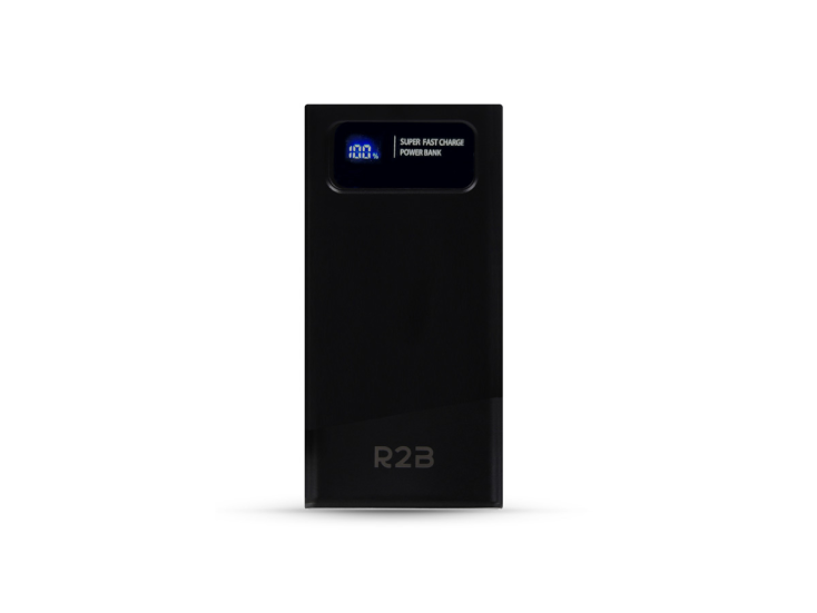 R2B 10.000 mAh Powerbank - Snellader & LED Display