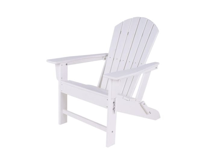 MaximaVida inklapbare adirondack witte tuinstoel