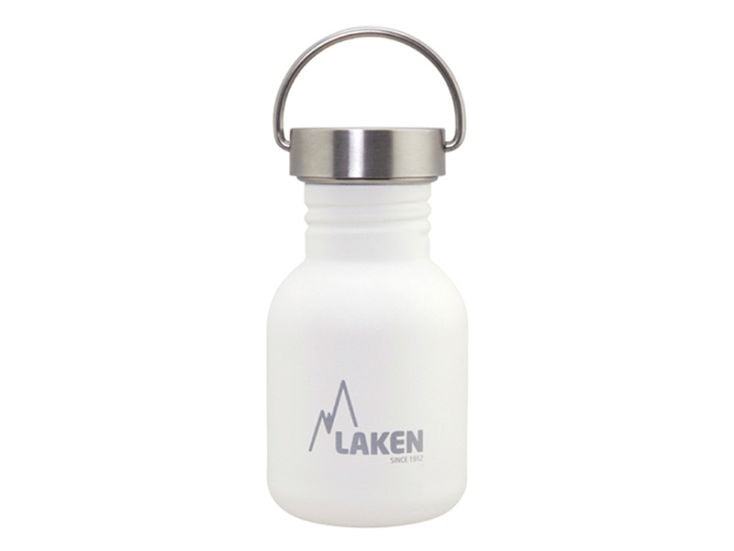 Laken Basic Steel 350ml drinkfles - White