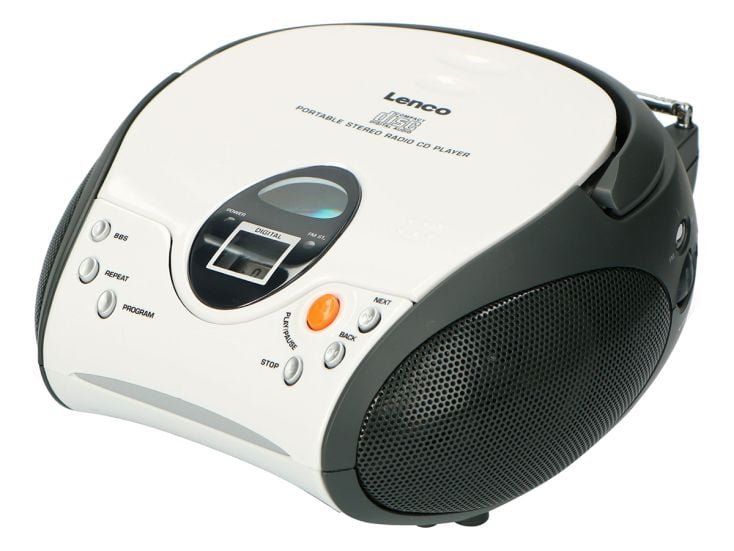 Lenco SCD-24 draagbare FM radio - White