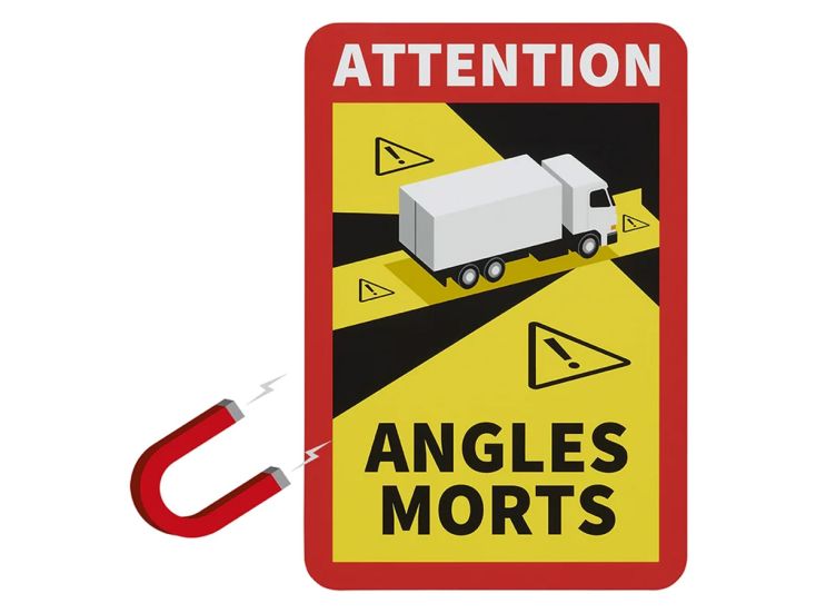 Magneetsticker "Attention" Camper