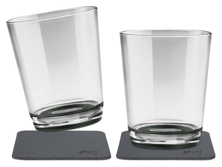 Silwy Pearl grey magnetische drinkbekers