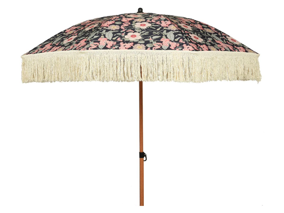 Outdoor flower pink polyester parasol