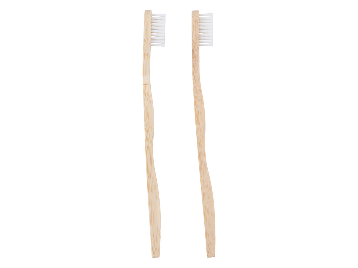 Set van 2 bamboe tandenborstels