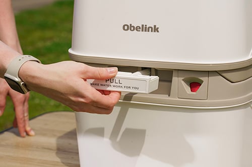 Obelink Sani Travel draagbaar campingtoilet legen